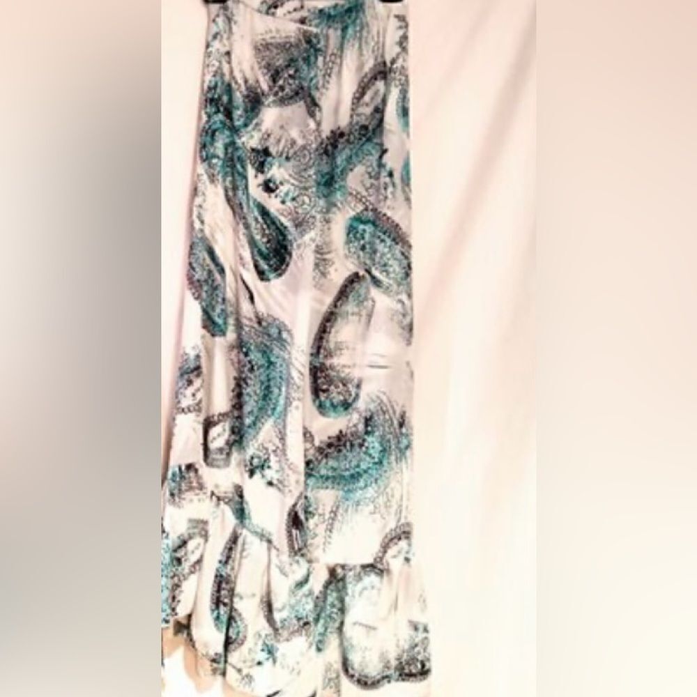 🛍️Casa Lee Black and Green Floral 💐Maxi High Fashion Skirts sizes : various 💥
